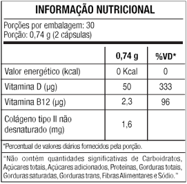 SUPLEMENTOS ALIMENTAR DE VITAMINA B12,VITAMINA D3 E COLÁGENO TIPO II BIOCEUTICA