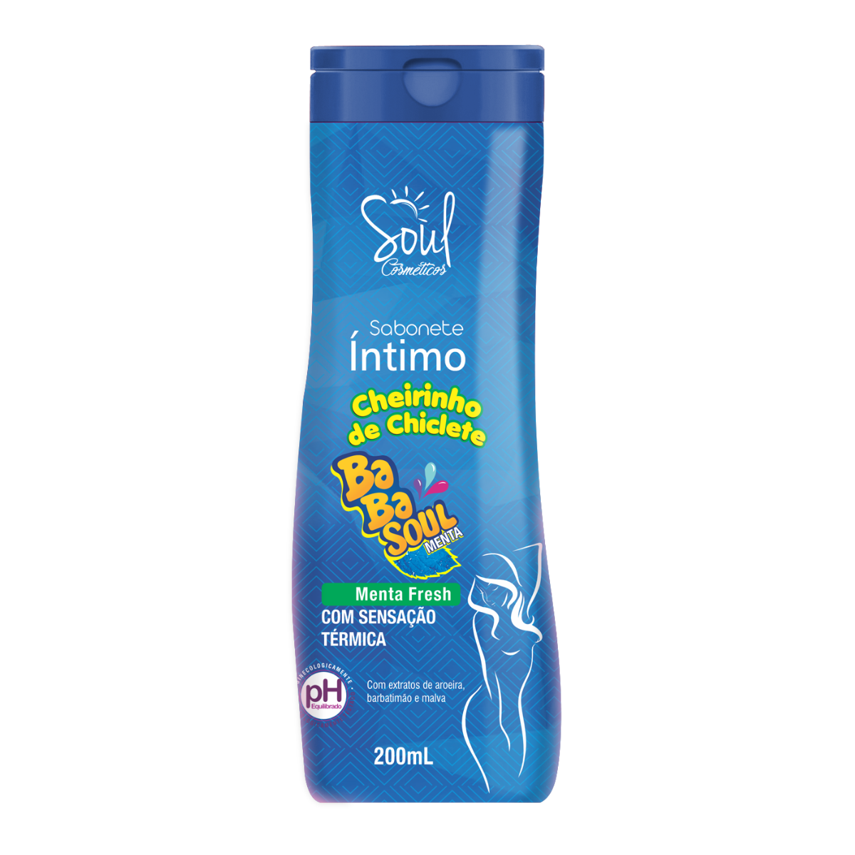 SABONETE INTIMO BABASOUL MENTA 200ML SOUL