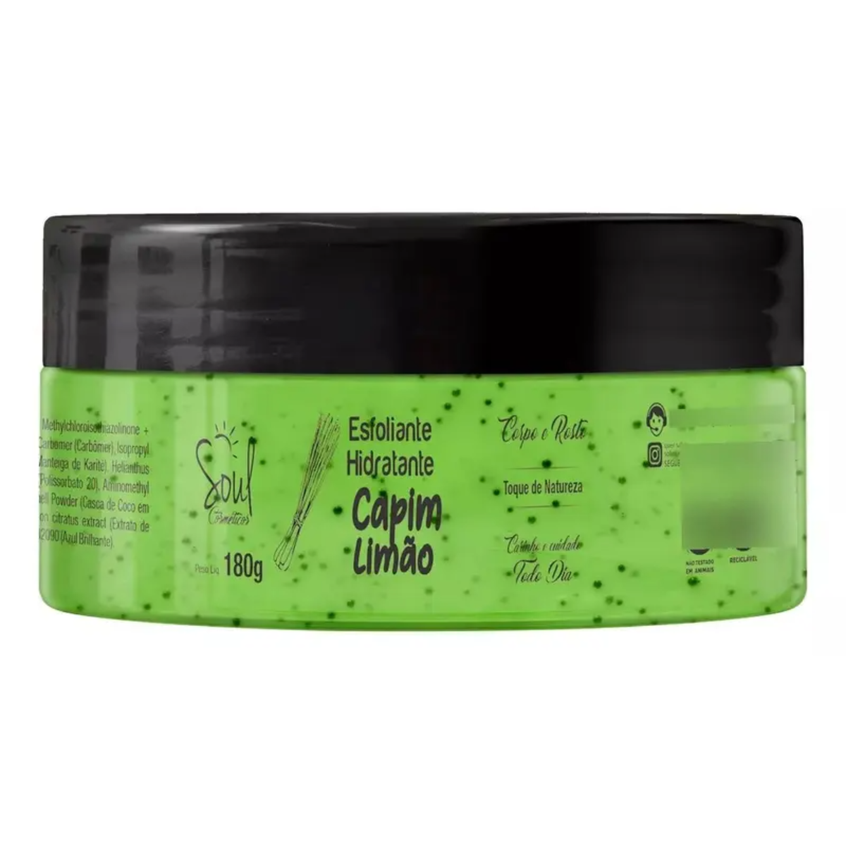 HIDRATANTE ESFOLIANTE CAPIM LIMAO 180GR SOUL