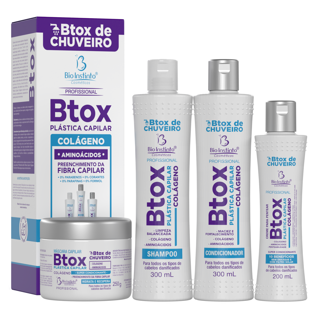 KIT CAPILAR BTOX 4 ITENS BIO INSTINTO