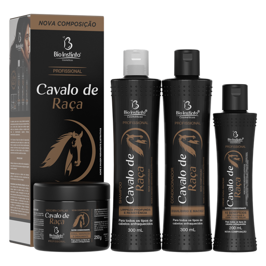 KIT CAPILAR CAVALO DE RACA 4 ITENS BIO INSTINTO