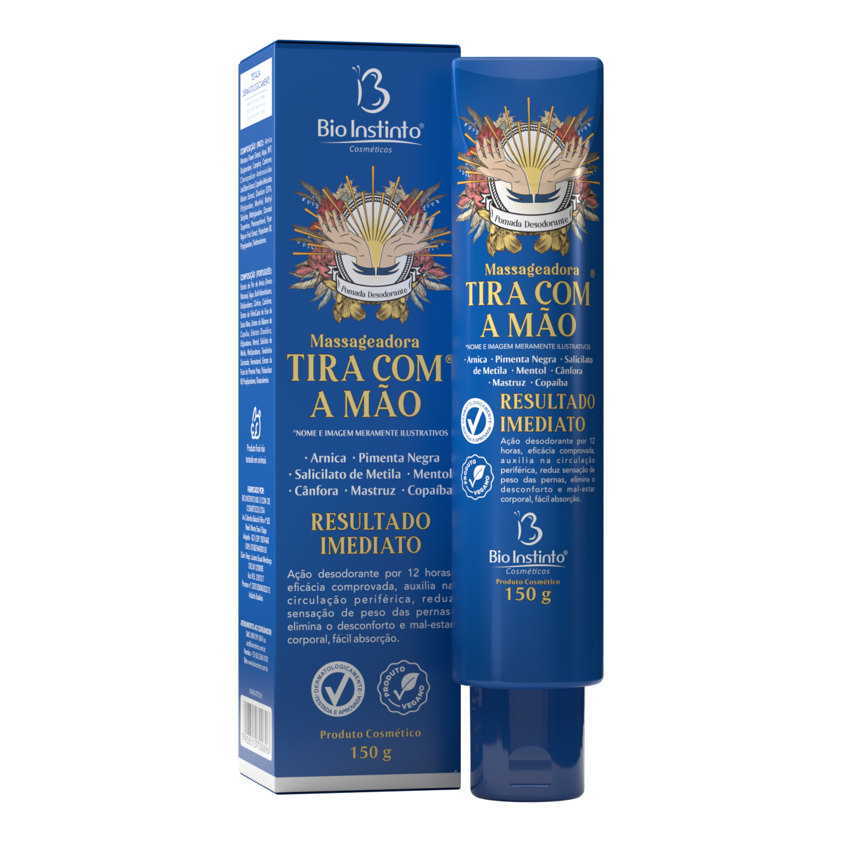 POMADA MASSAGEADORA TIRA COM A MAO 150G BIO INSTINTO