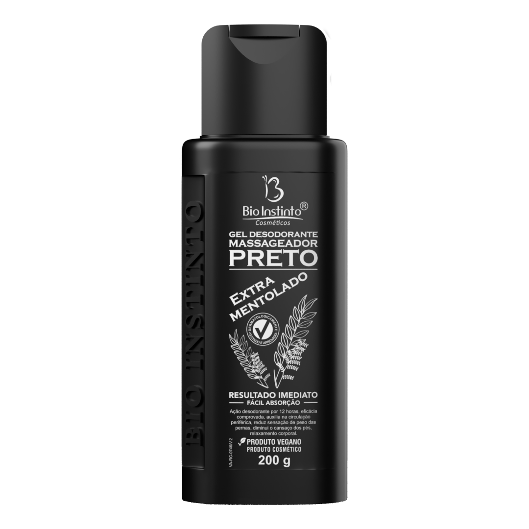 GEL PRETO EXTRA MENTOLADO 200G BIO INSTINTO