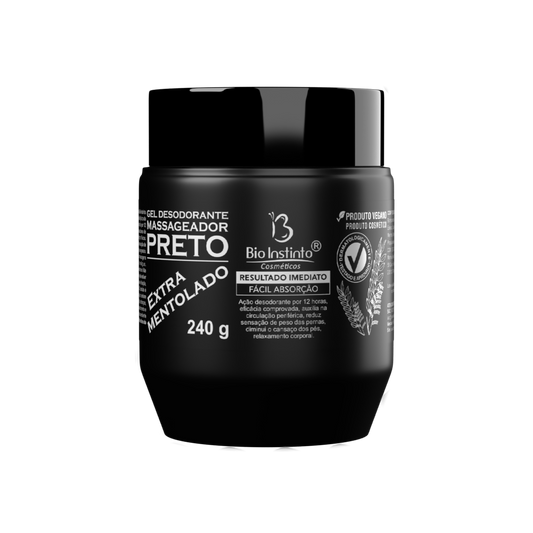 GEL PRETO EXTRA MENTOLADO 240G BIO INSTINTO