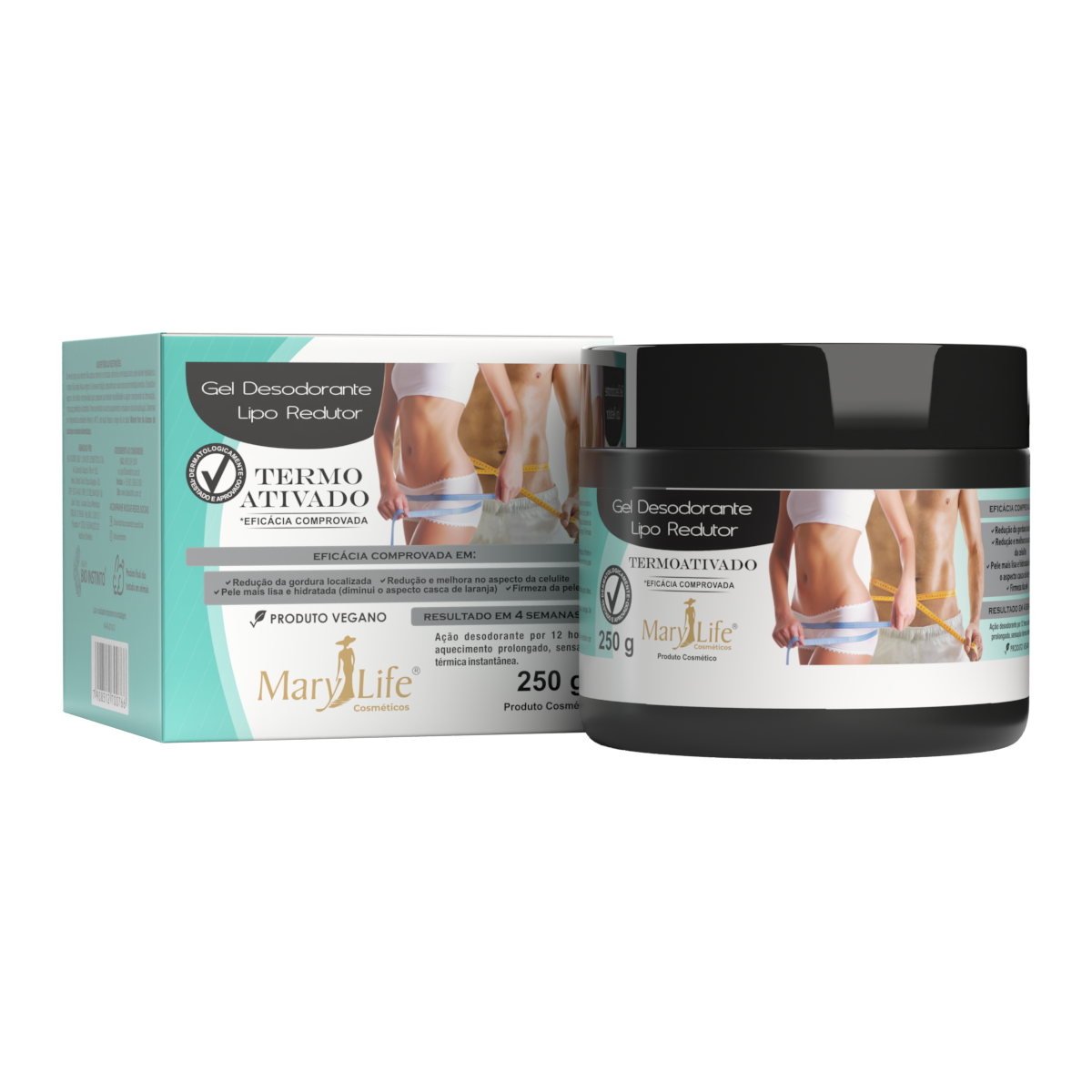 GEL LIPO REDUTOR TERMO ATIVADO 250G MARY LIFE