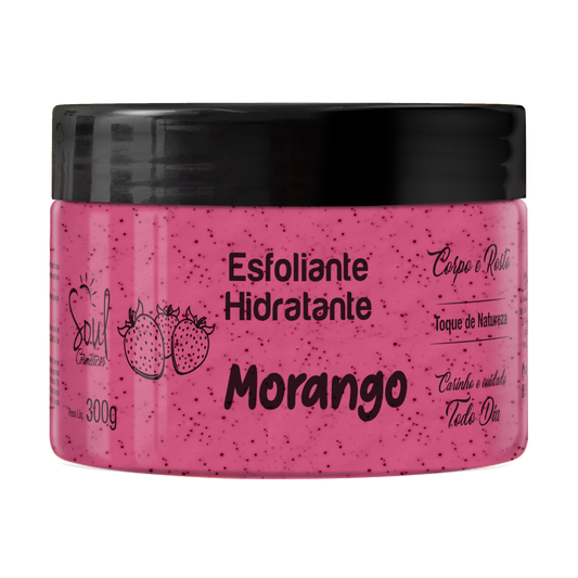 HIDRATANTE ESFOLIANTE MORANGO 300G SOUL