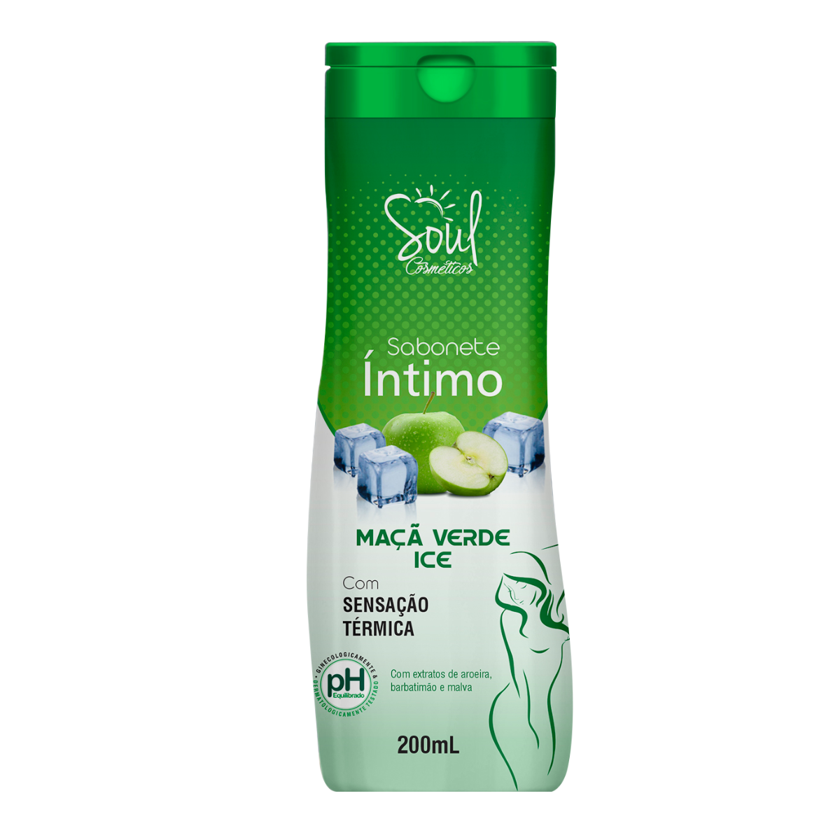 SABONETE INTIMO MACA VERDE ICE 200ML SOUL