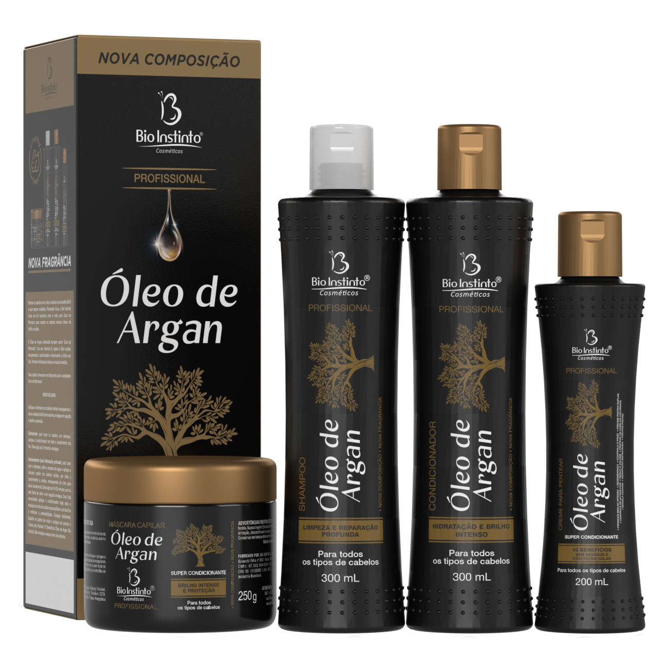 KIT CAPILAR OLEO DE ARGAN 4 ITENS BIO INSTINTO