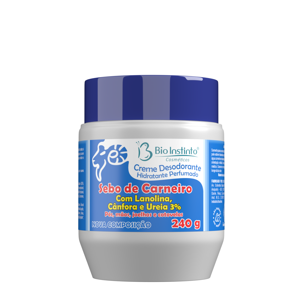 CREME DES HIDRA PERFUMADO SEBO DE CARNEIRO 240G BIO INSTINTO