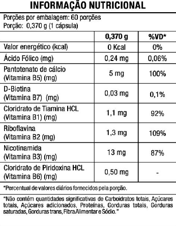 SUPLEMENTO ALIMENTAR COMPLEXO B BIOCEUTICA