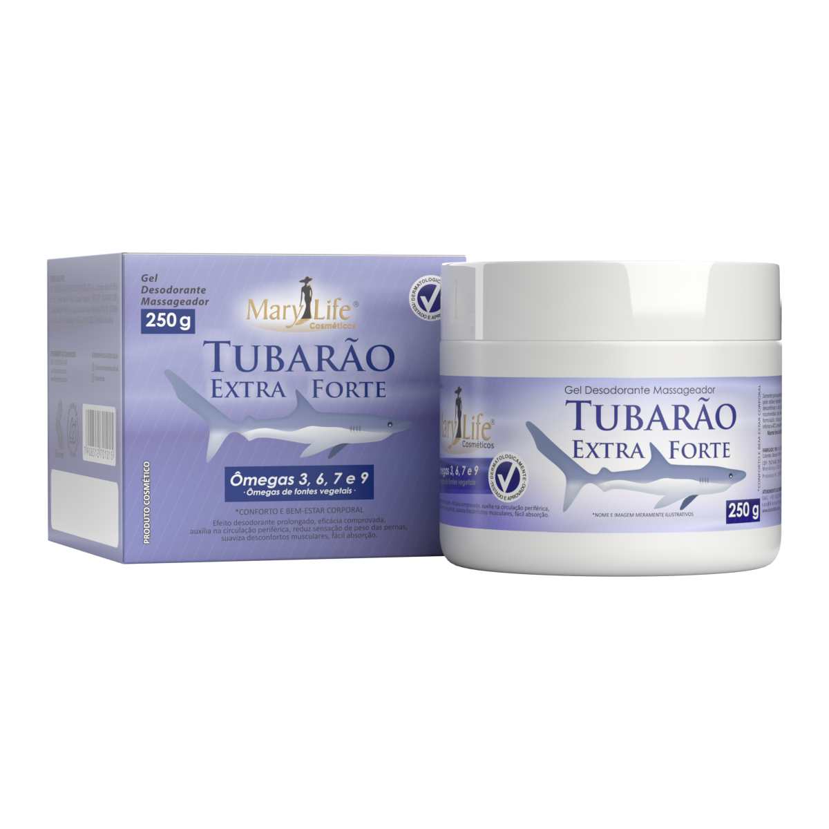 GEL P/ MASSAGENS TUBARAO EXT. FORTE 250G MARY LIFE