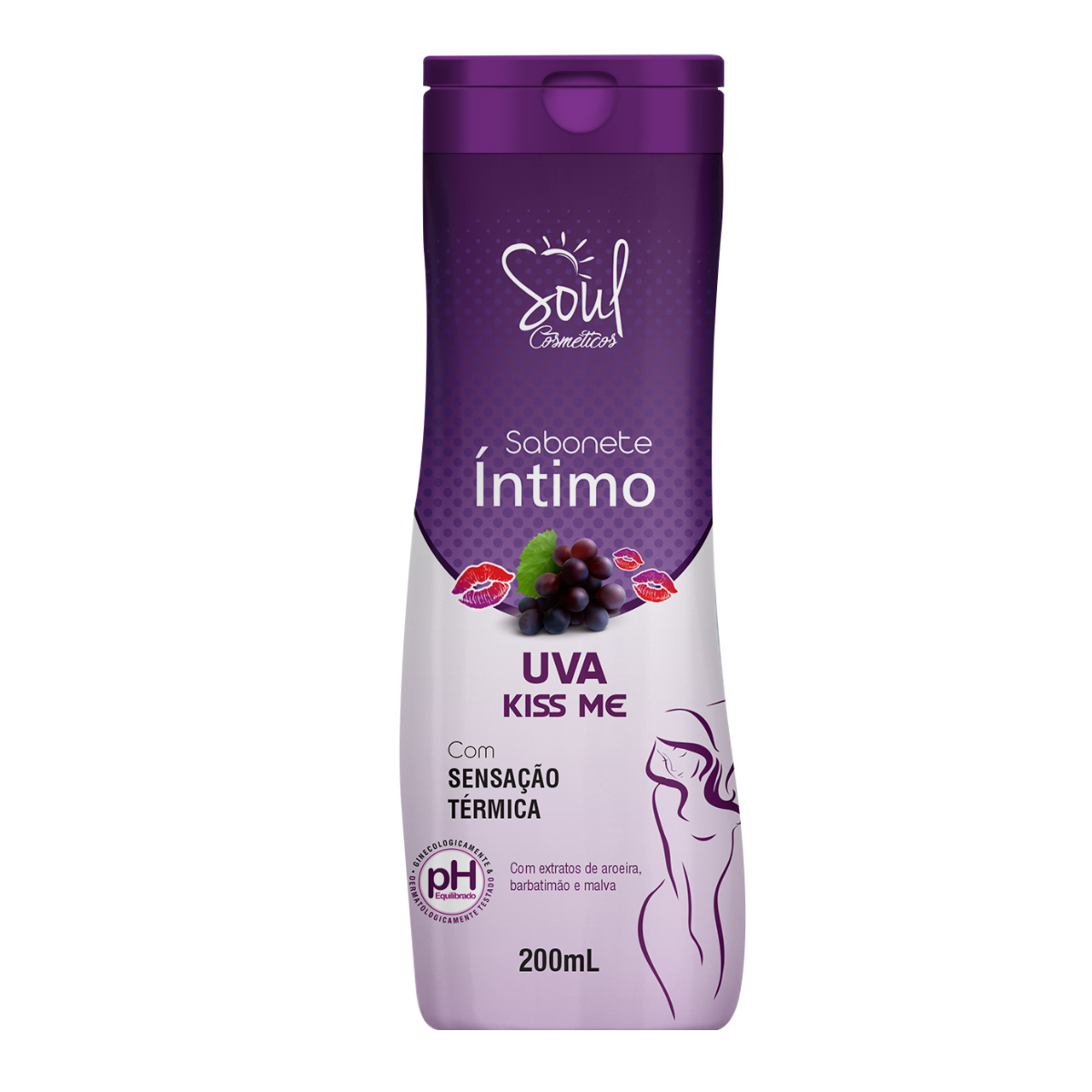 SABONETE INTIMO UVA KISS ME 200ML SOUL